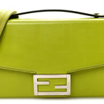 Vitello King FF Lines Embossed Baguette Soft Trunk Wasabi