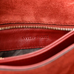 Suede Talco Roxy Calfskin Web Medium Blondie Shoulder Flap Bag Blondie Red