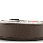 GG Supreme Monogram Web Mini Ophidia Round Shoulder Bag Brown