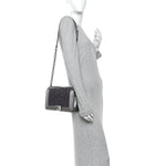 Tweed Metallic Lambskin Medium Boy Flap Silver