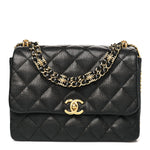 Caviar Quilted Coco First Flap Black