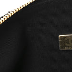 Shiny Lambskin Quilted CC Hobo Black