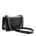 Caviar Quilted Medium Boy Flap Black