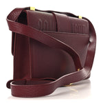 Grained Calfskin 30 Montaigne Flap Bag Red Brick