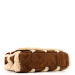 Suede Shearling Patchwork Monogram Medium Jamie Brown Beige