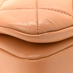 Lambskin Quilted Medium Trendy CC Flap Dual Handle Bag Camel