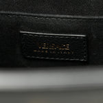 Grainy Calfskin Large Virtus Top Handle Tote Black