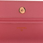 Caviar Quilted Wallet on Chain WOC Pink