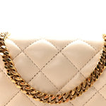 Nappa Quilted Small Medusa Chain Crossbody White