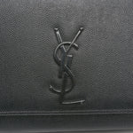 Grain De Poudre Medium Classic Monogram Monochrome Kate Satchel Black