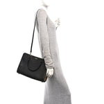 Calfskin Mega Check Small Banwell Tote Black