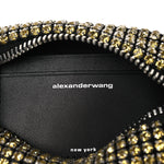 Mesh Crystal Rhinestone Medium Heiress Pouch Porcelain