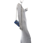 Epi Azteque Twist Chain Wallet Denim Light
