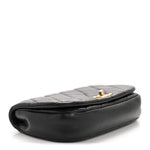 Calfskin Quilted Coco Mail Clutch With Chain Black