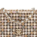 Metal Pearl Minaudiere CC Mini Evening Bag Multicolor