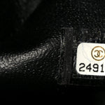 Iridescent Caviar Quilted Jumbo Double Flap Black