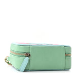 Caviar Quilted Filigree Vanity Clutch With Chain Pink Light Blue Green