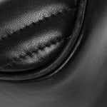 Calfskin Matelasse Monochrome Small GG Marmont Chain Shoulder Bag Black