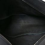 Grained Calfskin Large Slouchy Banana Bag Black