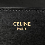 Shiny Calfskin Triomphe Margo Wallet on Chain Black