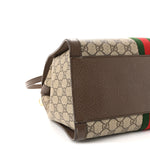 GG Supreme Monogram Web Medium Ophidia Tote Bag Brown