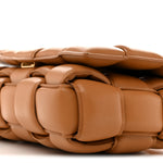 Nappa Maxi Intreccio Padded Cassette Crossbody Bag Caramel