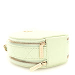 Caviar Quilted Round Handle With Care Vanity With Chain Light Green