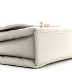 Caviar Quilted Medium Carry Me Top Handle Flap Light Blue