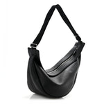 Grained Calfskin Large Slouchy Banana Bag Black