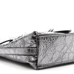 Metallic Calfskin Small Voyou Bag Silver