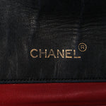 Lambskin Quilted Half Moon Flap Black