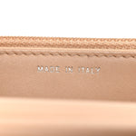 Patent Calfskin Chevron Quilted Wallet On Chain WOC Beige