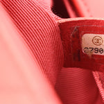 Calfskin Quilted Flap Waist Bag Red