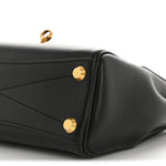 Smooth Calfskin Mini Bel Air Carry All Bag Black