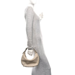 Vitello Grace Matte Small Fendigraphy Hobo Bag Nuvola