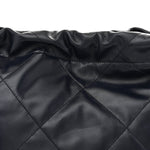 Shiny Calfskin Quilted Small Chanel 22 Navy