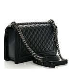 Caviar Quilted New Medium Boy Flap Black