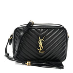 Calfskin Matelasse Monogram Lou Camera Bag Black