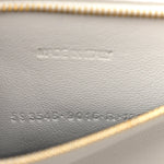 Calfskin Crocodile Embossed Small Hourglass Top Handle Bag White