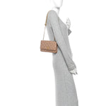 Calfskin Quilted Perfect Fit Wallet On Chain WOC Beige