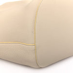 Pebbled Sport Calfskin Medium Lotus Tote Ivory