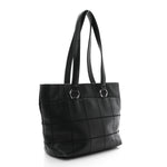 Caviar Square Stitched Tote Black
