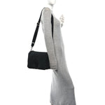 Nylon Medium Goya Puffer Bag Black