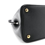 Saffiano Cuir Medium Double Bag Black Fuoco