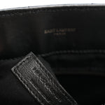 Calfskin Y Quilted Monogram Monochrome Medium Loulou Chain Satchel Black