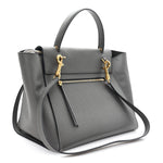 Grained Calfskin Mini Belt Bag Grey