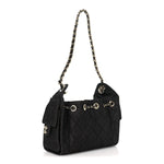 Denim Quilted Mini Chanel 25 Handbag Dark Blue
