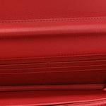 Grained Calfskin Quilted CC Box Wallet On Chain WOC Pink