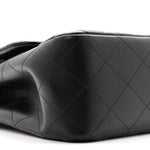 Lambskin Quilted Jumbo Double Flap Black