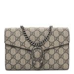GG Supreme Monogram Mini Dionysus Chain Wallet Beige Taupe